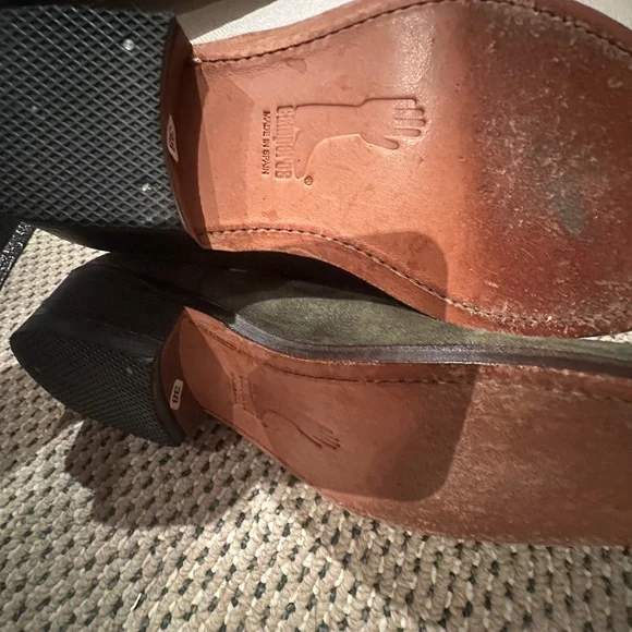 Olive Green Suede Knee-High Boots - Picture 6 of 8